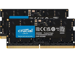 Crucial 32GB (2X16GB) DDR5 RAM 5600MHz C46 SoDimm