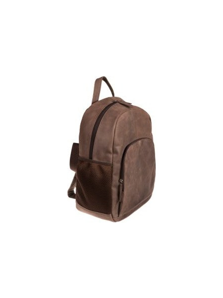 DOMLEATHERS DOMLEATHERS UNISEX ΔΕΡΜΑΤΙΝΟ ΣΑΚΙΔΙΟ ΠΛΑΤΗΣ ΚΑΦΕ HUNTER DL510