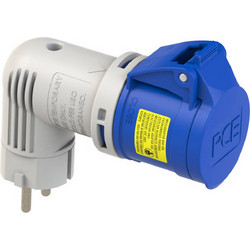 ADAPTOR ΒΙΟΜΗΧΑΝΙΚΟ ΑΡΣΕΝΙΚΟ ΓΩΝΙΑΚΟ 2P 16A ΣΕ ΠΡΙΖΑ ΘΗΛYKΗ 3P 16A IP44/IP20 9434100 PCE (ΣΕΤ ΜΕ 2)