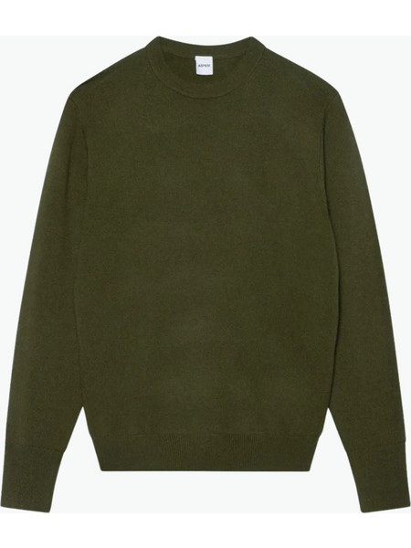 Aspesi Wool Crew Neck Sweater Military