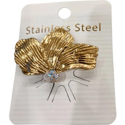 Stainless steel καρφίτσα μισό λουλούδι