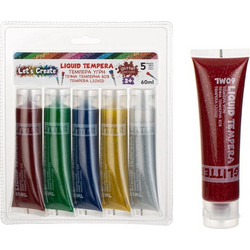Σετ Τέμπερες Υγρές 60ml Glitter - 5 τμχ