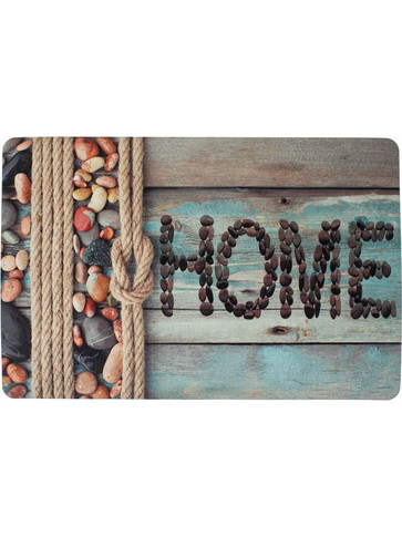 Πατάκι - Χαλάκι Εξώπορτας Σανίδες Βότσαλα Home 60x40cm