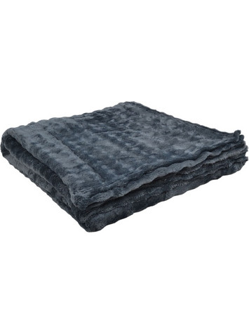 ΚΟΥΒΕΡΤΑ FLEECE ΜΕ ΒΕΛΟΥΔΙΝΗ ΥΦΗ ΣΕ ΓΚΡΙ ΧΡΩΜΑ 200x220εκ. ANKOR 846061