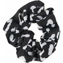 Medisei Dalee Hair Scrunchie Μαύρο με Άσπρες Στάμπες 1τμχ