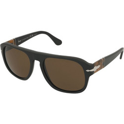 Persol PO3310S 119057 Γυαλιά Ηλίου Aviator Κοκάλινα Μαύρα με Καφέ Polarized Φακό