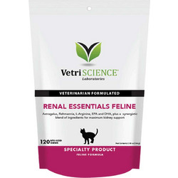 VetriScience Renal Essentials Πολυβιταμίνες Γάτας για Νεφροπάθειες 120 Δισκία