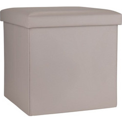 ESTIA ΣΚΑΜΠΟ CUBE LEATHER ΜΕ ΑΠΟΘΗΚΕΥΤΙΚΟ ΧΩΡΟ TAUPE