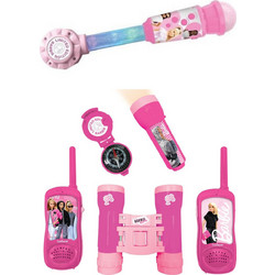 Lexibook Barbie Adventure & Music Set 6 τεμαχίων με Walkie-Talkie, Κιάλια, Φακό, Πυξίδα & Μικρόφωνο