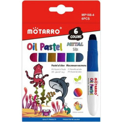 Motarro Σετ Πλενόμενες Κηρομπογιές 6 Χρωμάτων και με Περιστρεφόμενο Σχεδιασμό MP188-4