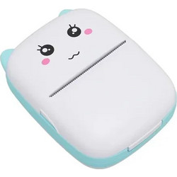 Θερμικός εκτυπωτής με Bluetooth Mini Printer λευκό - μπλε