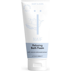 Naif Baby & Kids Relaxing Βρεφικός Αφρός Καθαρισμού Καρύδα & Βαμβάκι 200ml