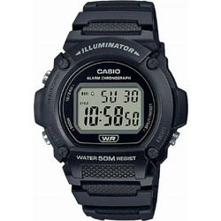 Casio Standard Ψηφιακό Ανδρικό Ρολόι Χρονογράφος με Μαύρο Καουτσούκ Λουράκι W-219H-1AVEF