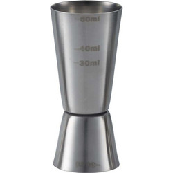 ΔΙΠΛΗ ΜΕΖΟΥΡΑ ΠΟΤΩΝ 30x60ml ΑΝΟΞΕΙΔΩΤΗ 509140 - Max.Home(R) 1τμχ