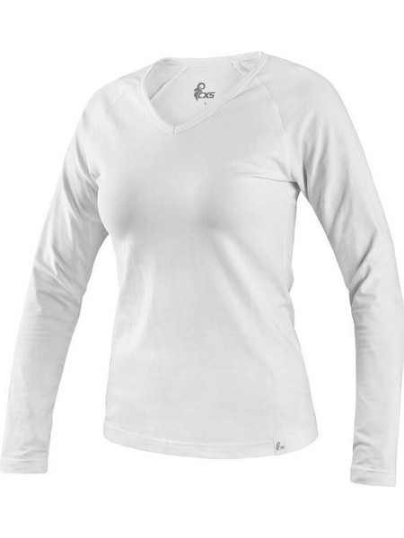 T-shirt CXS MARY, γυναικείο, V-λαιμός, μακρυμάνικο, λευκό