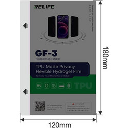 Relife GF-3 Tpu Matte Privacy Flexible hydrogel film for Realme Narzo 20