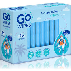 GoWipes Anti-Bacterial Effect δροσιστικά υγρά μαντηλάκια με αντιβακτηριακή δράση 10x8 τμχ