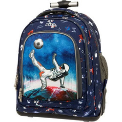 Polo Rolling Football Space Σχολική Τσάντα Τρόλεϊ Δημοτικού Μπλε 901016-8184