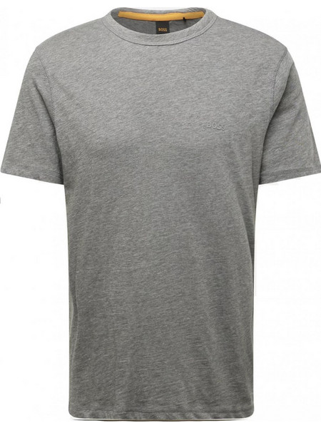 t-shirt μονόχρωμο BOSS Tegood Μαύρο