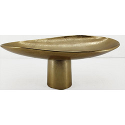 DUNE ΠΛΑΤΩ ΜΕ ΠΟΔΙ 46x26x18cm ΑΛΟΥΜΙΝΙΟ ΧΡΥΣΟ