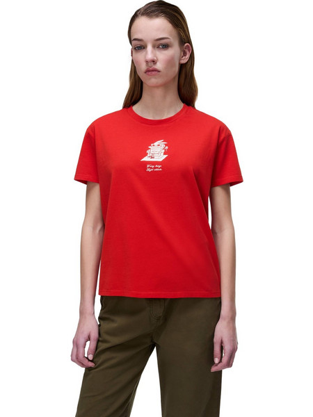 ΓΥΝΑΙΚΕΙΟ T-SHIRT NAPAPIJRI S-AΝΤΙΜΟΝΥ - ΚΟΚΚΙΝΟ