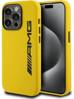 Θήκη AMG Για iPhone 15 Pro - Μεγάλο Λογότυπο - Κίτρινο (3666339141066)