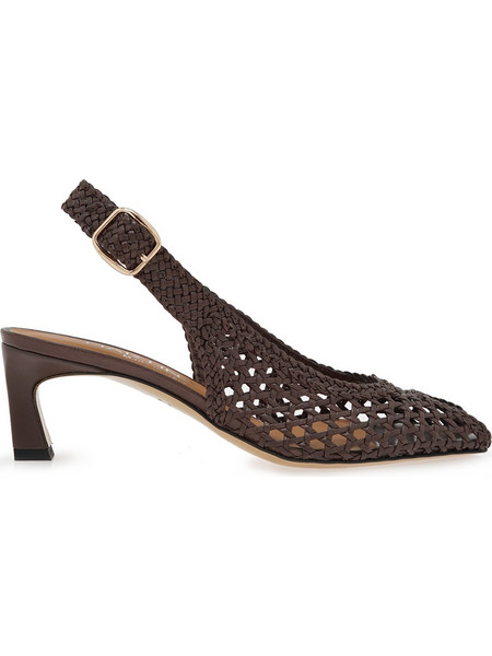 Martina T Slingback Γόβες Δερμάτινες Καφέ R1710-T. MORO INTRECCIO W494B710373Q