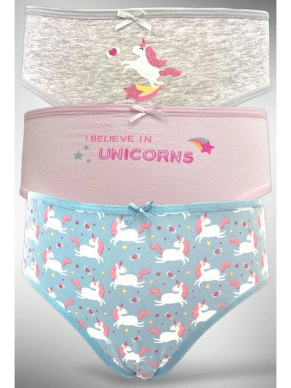 IDER 3Pack Σλίπ Κοριτσιών Βαμβακερά Unicorns - 31073P256-IDER