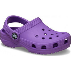 Crocs Classic Clog Παιδικά Παπούτσια Θαλάσσης Ανατομικά Μωβ 206990-510