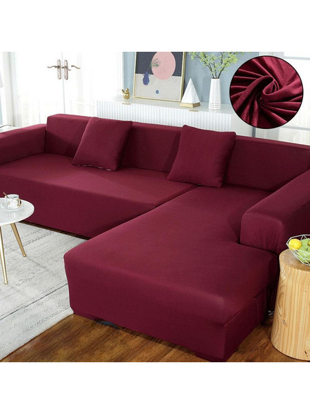 Ελαστικά Καλύμματα για Γωνιακό Καναπέ 140cm - 185cm & 185cm - 230cm - Elastic Sofa Cover Μπορντώ