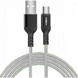 Moxom Braided / Regular USB 2.0 Cable USB-C male - USB-A Γκρι 4m (MX-CB44)