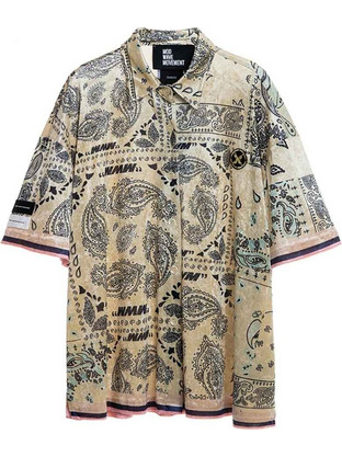 MWM Ανδρικό Πουκάμισο Εμπριμέ Κοντομάνικο Overshirt MW092080393-126