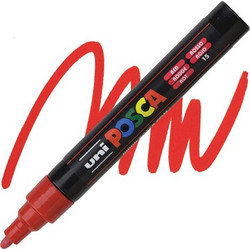 UNI Posca Μαρκαδόρος Medium Red (PC-5M-15)