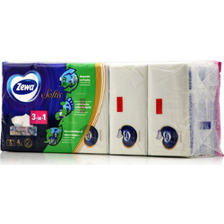 Zewa Softis Original 3-in 1 (15τμχ) - Απαλά Χαρτομάντιλα Τσέπης 4 Στρώσεων