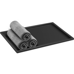 Δίσκος Πετσετών Sanco Hotel Amenities 00136-Μ116 Ματ Μαύρο 30x20x1cm
