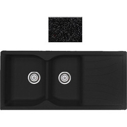 Crown R-16 Economic Ένθετος Νεροχύτης Γρανίτη Granite Black 114x49cm