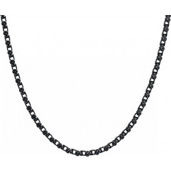 Κολιέ Luca Barra αλυσίδα μαύρο ατσάλι 55cm 3.70mm CL381