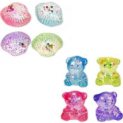 Squishy Antistress Fun Trading Stretchy Glitzer Αρκουδάκι - Κοχύλι