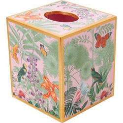 Tissue Box Θήκη Για Χαρτομάντηλα Indigo Paradise Garden Caspari (12.7x14.6 cm)
