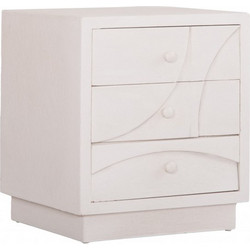 ΚΟΜΟΔΙΝΟ ΣΕΙΡΑ SANTORINI HM18047 MDF ΣΕ ΥΠΟΛΕΥΚΟ ΧΡΩΜΑ-3 ΣΥΡΤΑΡIA 48x38x55,5Υεκ