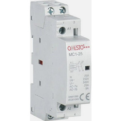 RP ONESTO Ρελέ Ισχύος 2P 20A 2NO 230V - Ράγα DIN, Διπλό Κύκλωμα & Πηνίο Δικτύου