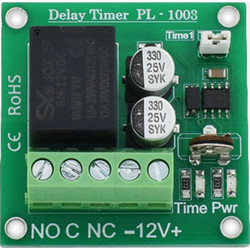 PL-1003 Χρονοκαθυστέρηση Τερματισμού 12V - 0-4 Λεπτά, Ρελέ & Αντίστροφη Πολικότητα