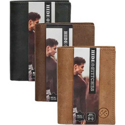 Πορτοφόλι δερμάτινο ανδρικό Hide & Stitches καφέ 01AG205NEW