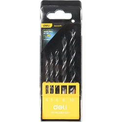 DELI σετ τρυπάνια DH-MGZ005-ED1 για ξύλο, 4-10mm, 5τμχ