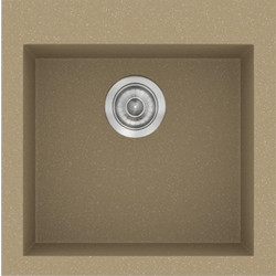 Sanitec Classic 339 Ένθετος Νεροχύτης Γρανίτη Ματ Metallic Cream 50x50cm