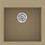 Sanitec Classic 339 Ένθετος Νεροχύτης Γρανίτη Ματ Metallic Cream 50x50cm