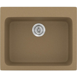 Sanitec Classic 331 Υποκαθήμενος Νεροχύτης Γρανίτη Ματ Metallic Coffee 60x50cm
