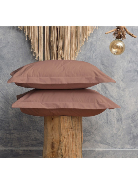 Μαξιλαροθήκες Σετ Melody Coffee 200TC Percale Cotton Cokitex (50x70) 2Τεμ