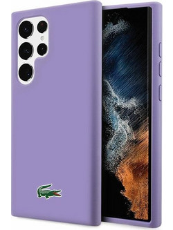 Lacoste Σιλικόνη Κροκόδειλος Λογότυπο - θήκη για Samsung Galaxy S23 Ultra - Μωβ