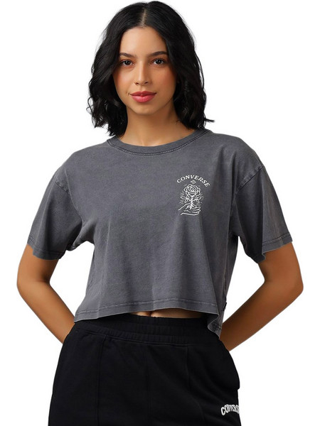 CONVERSE NMYSTIC ROSE BOXY T-SHIRT 10027762-A01 Ανθρακί